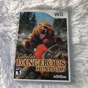 🩶5/$30 Nintendo Wii Cabelas Most Dangerous Hunts 2009 Video Game and Case